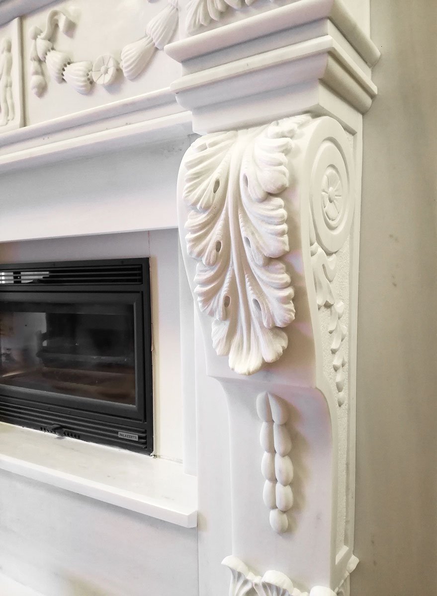 χειροποίητα μαρμάρινα διακοσμητικά τζακιών, μαρμαρογλυπτική, μαρμάρινα τζάκια