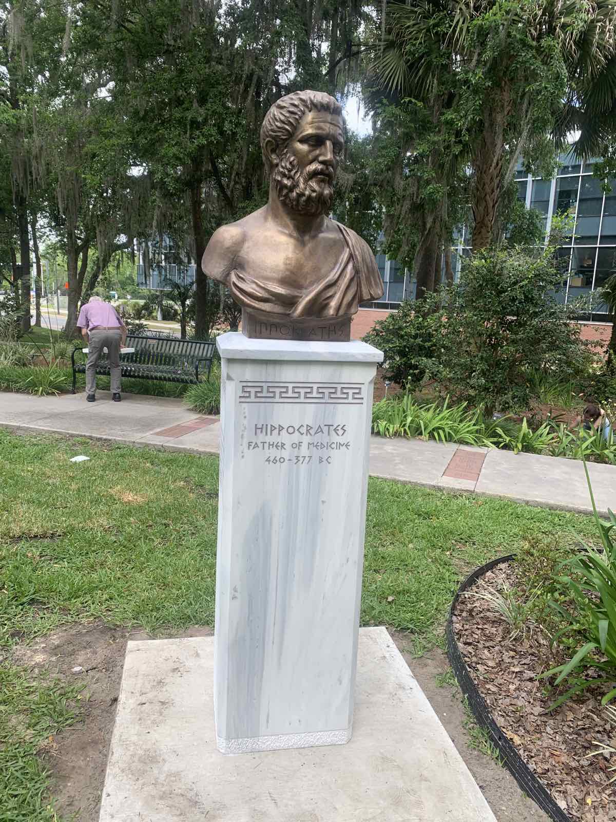 κατασκευή μπρούτζινης προτομής του Ιπποκράτη. Εργαστήριο γλυπτικής αγαλμάτων